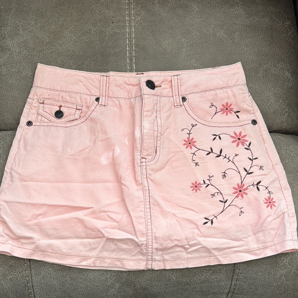 LIMITED TOO LIGHT PINK CORDUROY SKIRT SZ 14